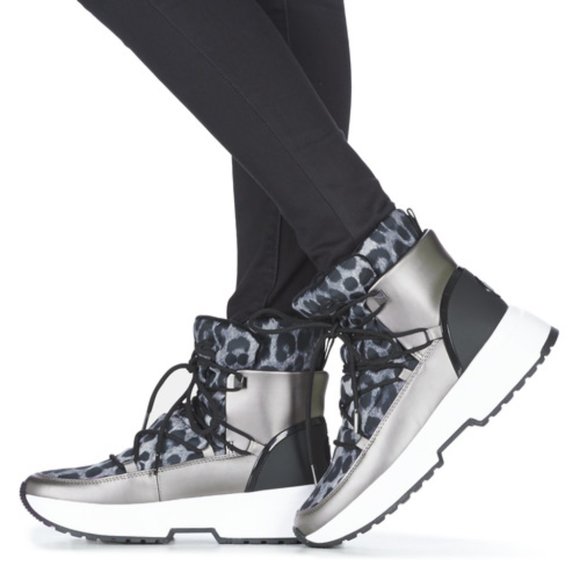 Michael Kors Cassia Cheetah-Print Nylon Boot - Picture 8 of 9